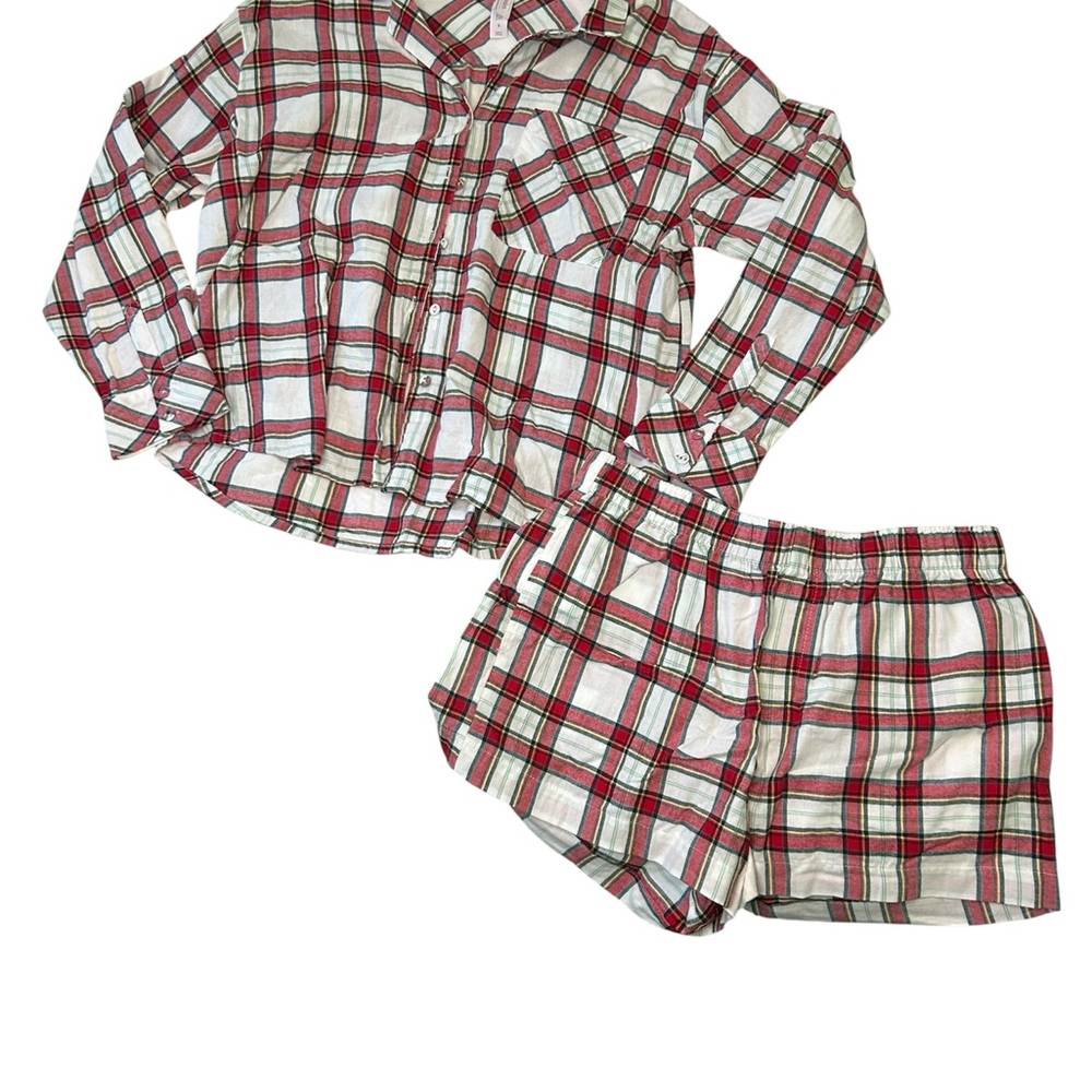 Auden Kids Plaid Pajama Set - Red and White